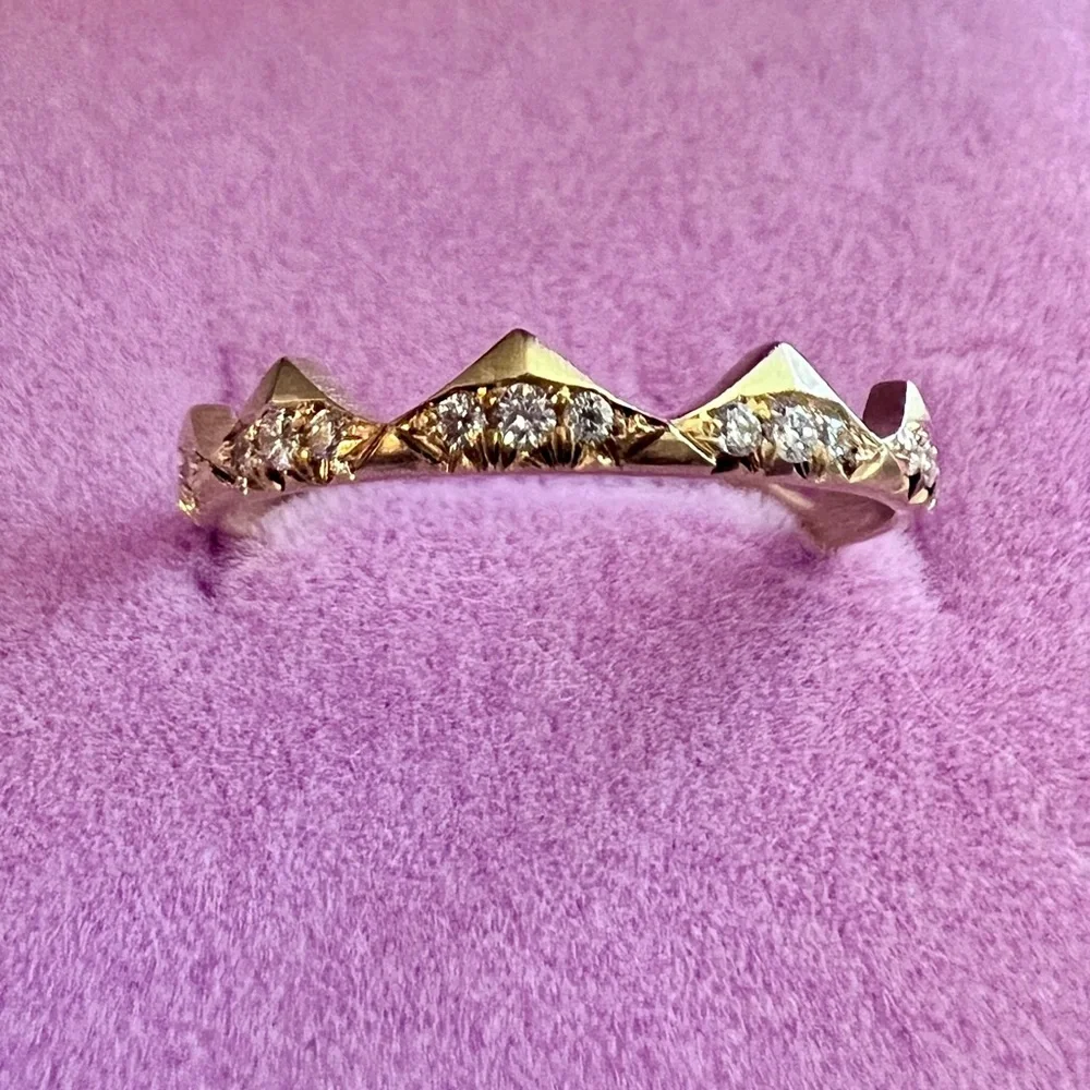 Jade Trau Clara diamond band Ring - 18K yellow gold - Picture 6 of 15